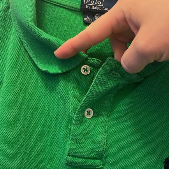 Hunter green polo by Ralph Lauren kids size large (16/18) - Picture 4 of 8